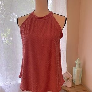 Mauve sleeveless halter top